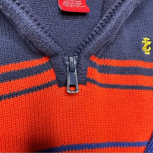 Izod Sweater Blue & Orange Quarter Zip Size 4T - Picture 9 of 16